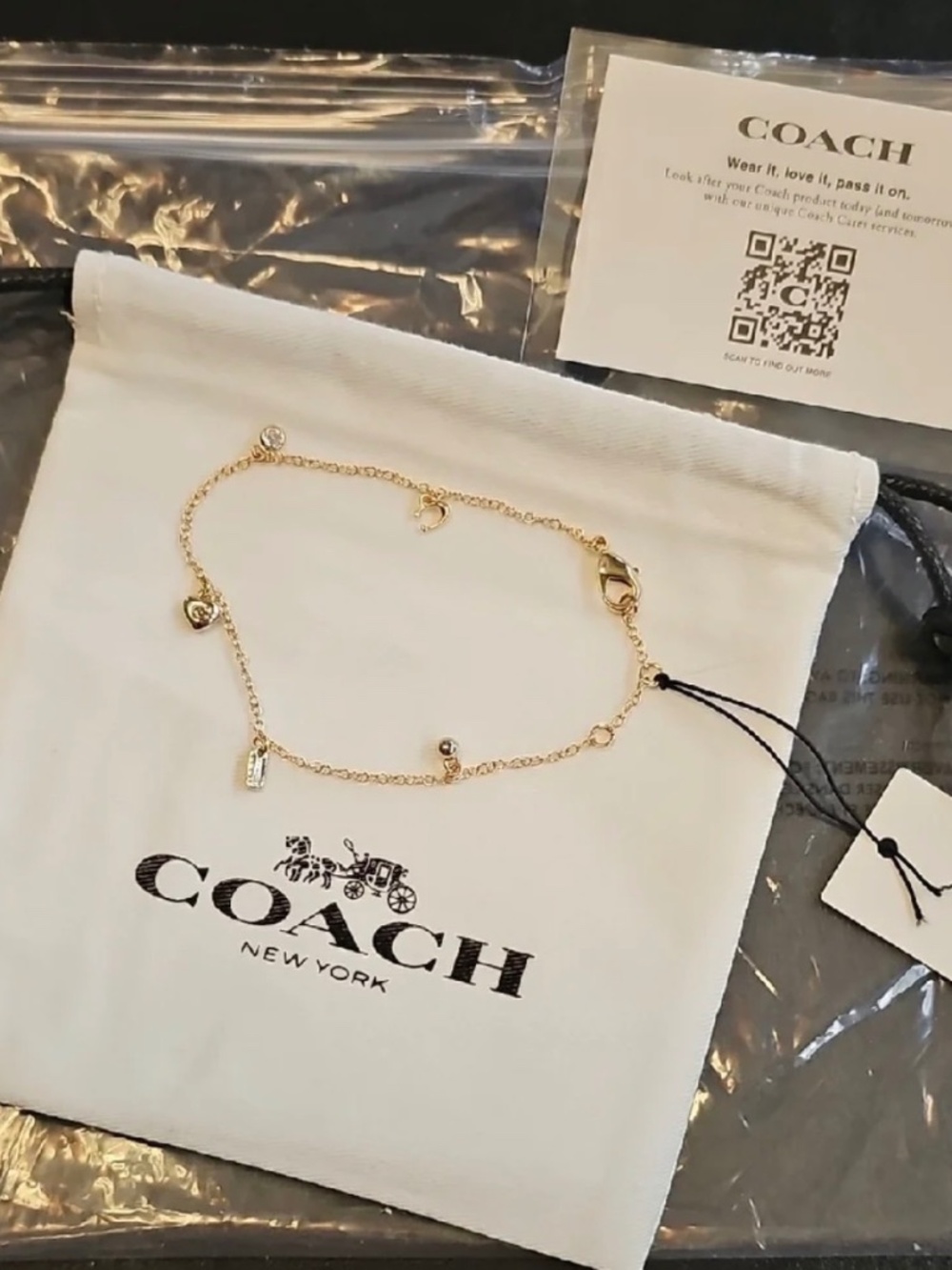 NWT COACH CHARM BRACELET